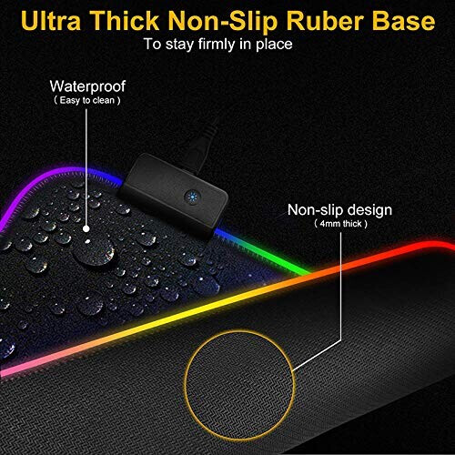 Tapis de souris Loup bleu,violet XXL LED 1000x500 mm variant 5 