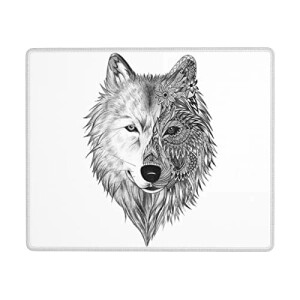 Tapis de souris Loup gris 17.8x23.9 cm