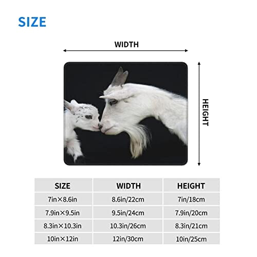Tapis de souris Mouton mignon avec mère 21.1x26.2 cm variant 5 