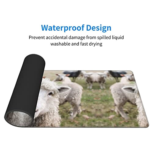 Tapis de souris Mouton noir 80 x 30 80x30 cm variant 3 