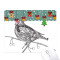 Tapis de souris Oiseau multicouleur 18x22 cm - miniature