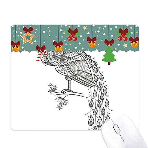 Tapis de souris Paon - Oiseau - multicouleur 18x22 cm