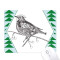 Tapis de souris Oiseau multicouleur 18x22 cm - miniature