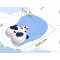 Tapis de souris Panda bleu 26x21 cm - miniature variant 5