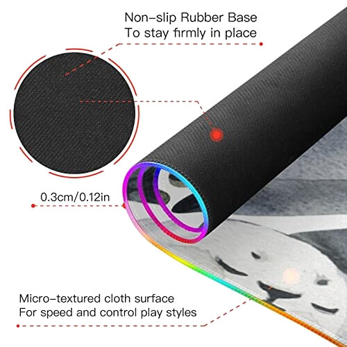 Tapis de souris Phoque multi 80 x 30 80x30 cm variant 2 