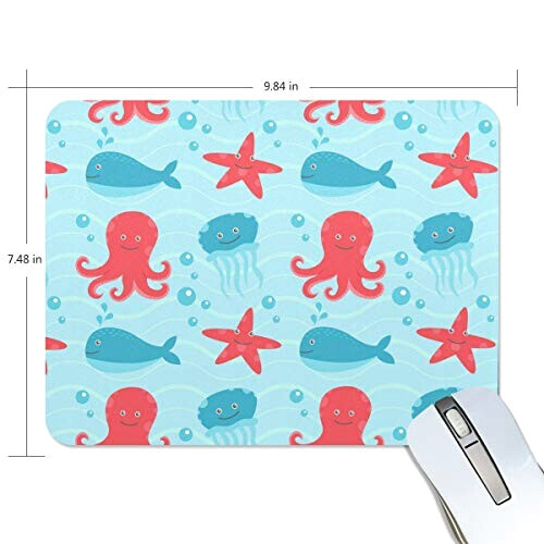 Tapis de souris Pieuvre multicolore 190x250 mm