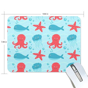 Tapis de souris Pieuvre multicolore 190x250 mm