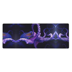 Tapis de souris Pieuvre noir 80 x 30 80x30 cm
