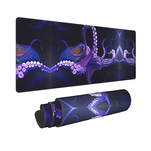 Tapis de souris Pieuvre noir 80 x 30 80x30 cm variant 0 
