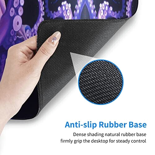 Tapis de souris Pieuvre noir 80 x 30 80x30 cm variant 5 