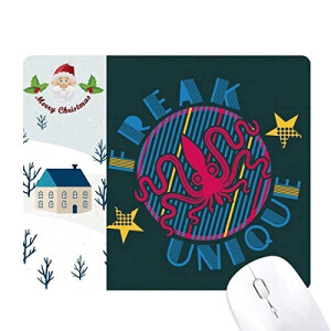 Tapis de souris Pieuvre multicouleur 18x22 cm