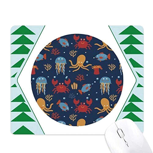 Tapis de souris Pieuvre couleuré,vert 18x22 cm