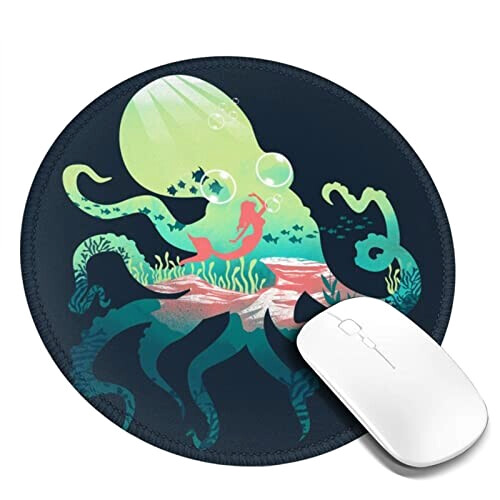 Tapis de souris Pieuvre noir variant 0 