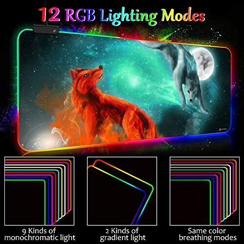 Tapis de souris Renard XXL LED 900x400 mm variant 0 
