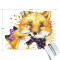 Tapis de souris Renard multicolore 190x250 mm - miniature
