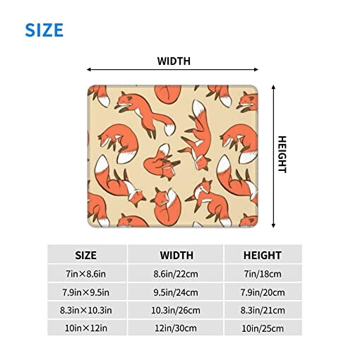 Tapis de souris Renard de nombreux s 18x22 cm variant 0 