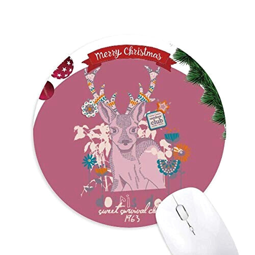 Tapis de souris Renne multicouleur 20x20 cm