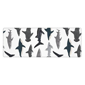 Tapis de souris Requin noir 80 x 30 80x30 cm