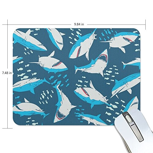 Tapis de souris Requin multicolore 190x250 mm