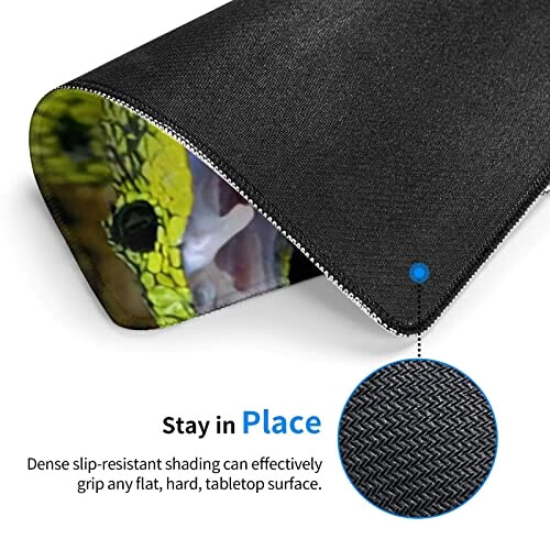 Tapis de souris Serpent noir 17.8x21.6 cm variant 1 