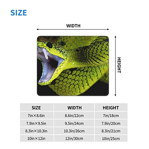 Tapis de souris Serpent noir 17.8x21.6 cm variant 5 