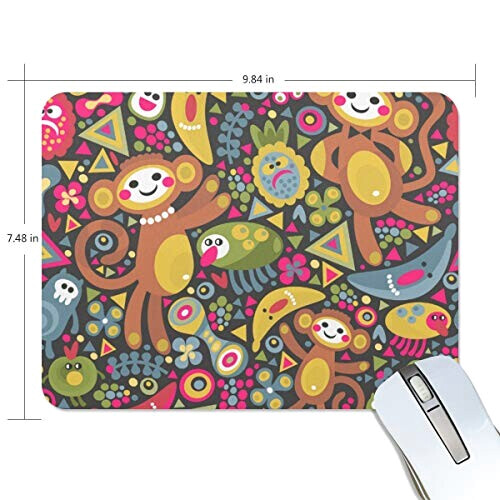 Tapis de souris Singe multicolore 25x20 cm