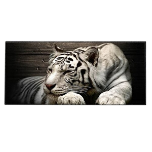 Tapis de souris Tigre  blanc XXL 90x40 cm