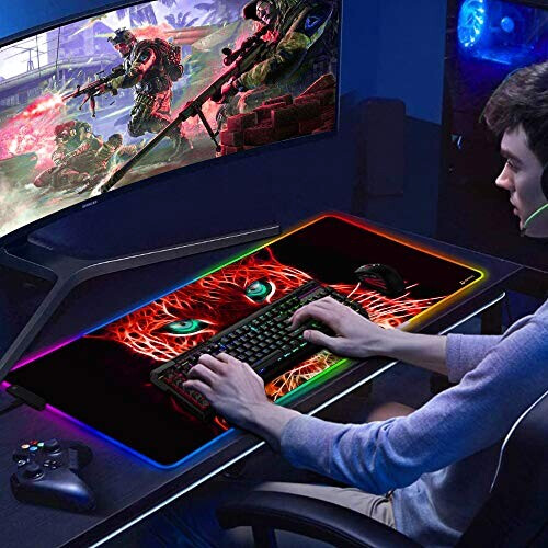 Tapis de souris Tigre rouge b XXL LED 900x400 mm variant 0 