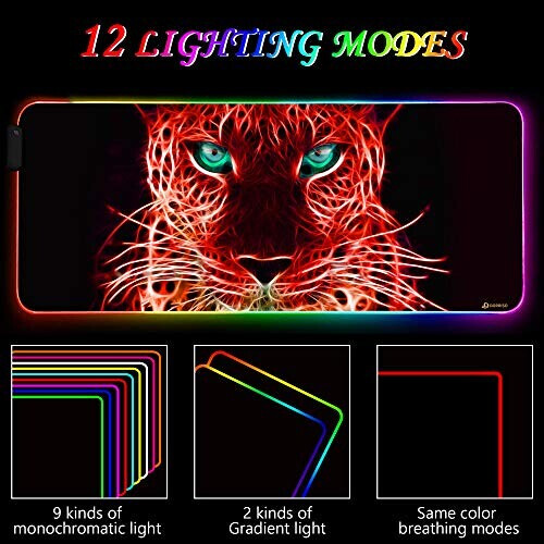 Tapis de souris Tigre rouge b XXL LED 900x400 mm variant 1 