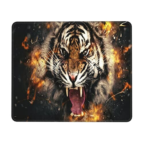 Tapis de souris Tigre rugissant 20x24 cm