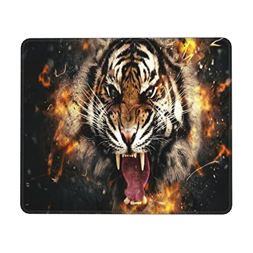 Tapis de souris Tigre rugissant 20x24 cm variant 6 
