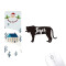 Tapis de souris Tigre blancnoir 18x22 cm - miniature