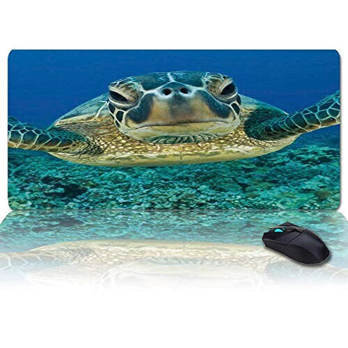 Tapis de souris Tortue noire XXL 30x80 cm