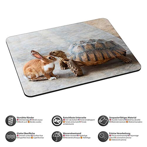 Tapis de souris Tortue lapin et 22x18 cm variant 1 