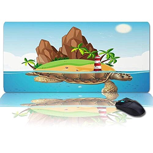 Tapis de souris Tortue noire XXL 30x80 cm