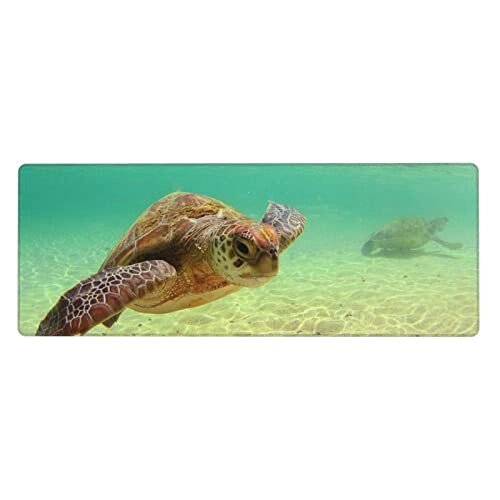 Tapis de souris Tortue noir 80 x 30 80x30 cm