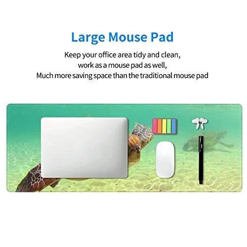 Tapis de souris Tortue noir 80 x 30 80x30 cm variant 4 