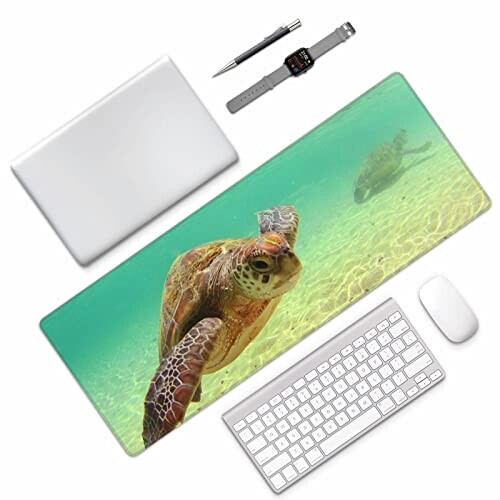 Tapis de souris Tortue noir 80 x 30 80x30 cm variant 7 