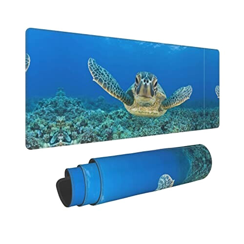 Tapis de souris Tortue noir 80 x 30 80x30 cm variant 0 
