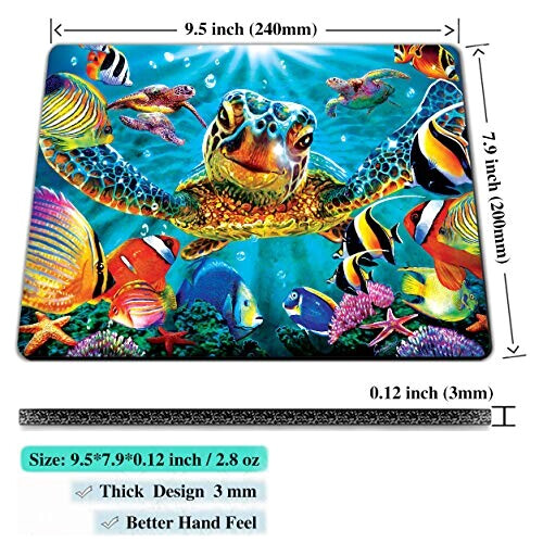 Tapis de souris Tortue de mer cool 240x200 mm variant 0 