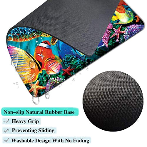 Tapis de souris Tortue de mer cool 240x200 mm variant 1 