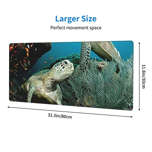 Tapis de souris Tortue noir 80 cm x 30 80x30 cm variant 1 