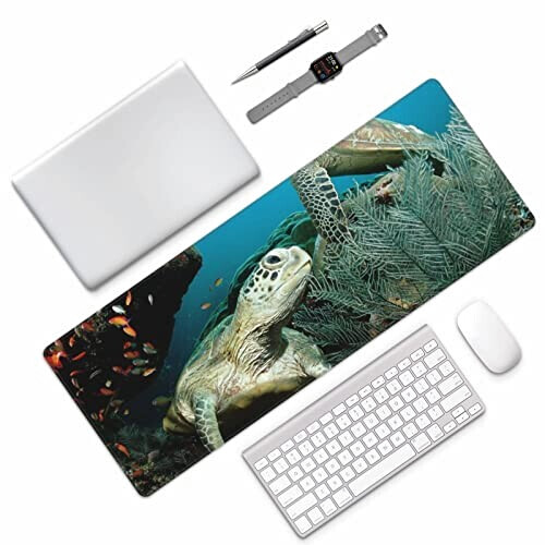 Tapis de souris Tortue noir 80 cm x 30 80x30 cm variant 7 