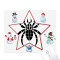 Tapis de souris Araignée multicolore 18x22 cm - miniature