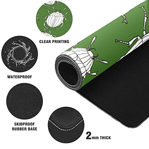 Tapis de souris Cafard multicolore 90 cm x 40 90x40 cm variant 2 