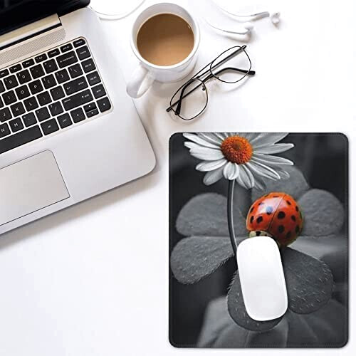 Tapis de souris Coccinelle noir 18x22 cm variant 2 