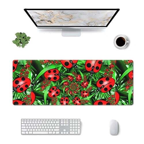Tapis de souris Coccinelle - rouge variant 4 