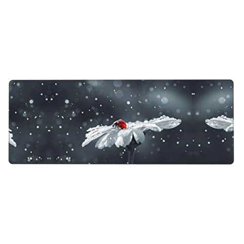 Tapis de souris Coccinelle noir 80 x 30 80x30 cm