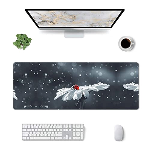Tapis de souris Coccinelle noir 80 x 30 80x30 cm variant 1 