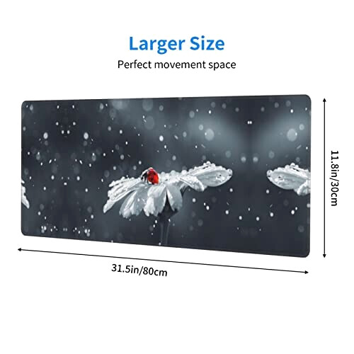 Tapis de souris Coccinelle noir 80 x 30 80x30 cm variant 2 